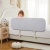 Picture of Ciilee Baby Bed Rail for Toddlers Portable Travel Kids Beds Guard Rails for Queen Bed Foldable Children Side Railing for Twin Beds Adjustable Bedrail Barandas para Camas de NiosGrey,48in