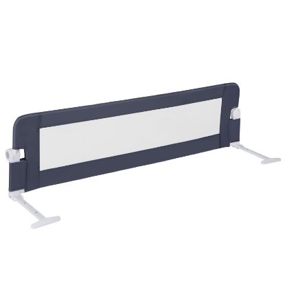 Picture of BABY JOY Bed Rails for Toddlers, Extra Long, Swing Down Safety Bed Guard for Convertible Crib, Folding Baby Bedrail for Kids Twin, Double, Full Size Queen & King Mattress (60-Inch, Dark Blue)