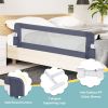 Picture of BABY JOY Bed Rails for Toddlers, Extra Long, Swing Down Safety Bed Guard for Convertible Crib, Folding Baby Bedrail for Kids Twin, Double, Full Size Queen & King Mattress (60-Inch, Dark Blue)