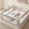 Picture of colorfarm King Size Toddler Bed Rail 3 Pack Bed Rails Guard with Safety Lock - Adjustable Bedrails Bed Fence for Infant Baby Toddlers Child (78.7x78.7x74.8)