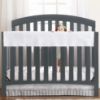 Picture of BreathableBaby Breathable Mesh RailGuard Teething Cover - 51 Long Panel (1) - Fits Most Full-Size and Does Not Fit Mini Cribs - Use with Coordinating Short Panels - Gray