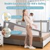 Picture of BABY JOY Bed Rail for Toddlers, 77'' Extra Long, Height Adjustable & Foldable Baby Bed Rail Guard w/Storage Pocket & Double Safety Child Lock for Kids Twin Double Full Size Queen King Mattress (Gray)