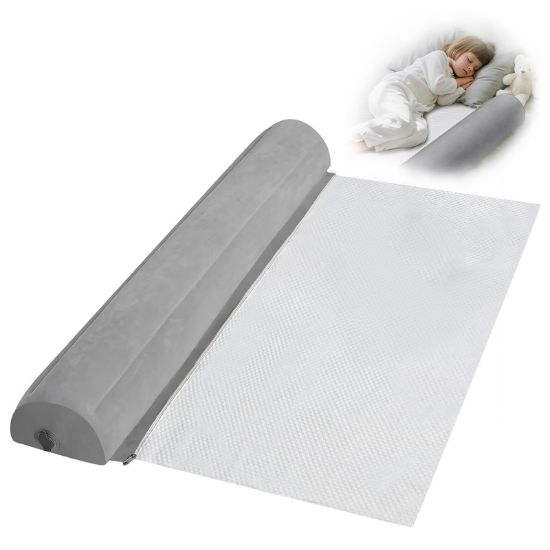 Picture of Inflatable Bed Bumpers for Toddlers, Non-Slip Bed Bumper with Machine-Washable Cover, Travel Bed Rail for Kids for King, Queen, Twin, Full, Portable Inflatable Toddler Bed for Hotel, Vacation