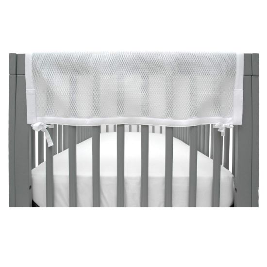 Picture of BreathableBaby Breathable Mesh Crib RailGuard Teething Cover, White, 27 Short Panel (2-Pack)