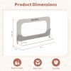 Picture of Bed Rail for Toddlers, 32in Folding Toddler Bed Rail Guard with Reinforced Anchor System & Sturdy Metal Frame, Portable Bed Railing for Baby Fits Crib,Twin, Queen & King Bed, Breathable Mesh