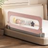 Picture of HIQNWTO Bed Rail for Toddlers, Foldable Baby Bed Rail Guard, Adjustable, Safety, Convenient, Guard Rails with Twin, Full, Queen& King Size (Pink Cartoon, 59inch)