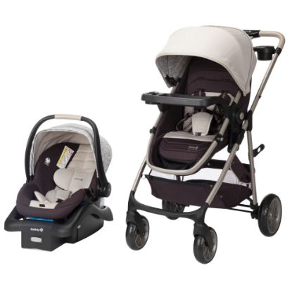 Picture of Safety 1st Deluxe Grow and Go Travel System Stroller and Car Seat Combo, 8-in-1 Travel System, Weight Capacity 4-30 lbs, Dunes Edge
