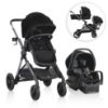 Picture of Pivot Xpand Modular Travel System with LiteMax Infant Car Seat with Anti-Rebound Bar (Ayrshire Black)