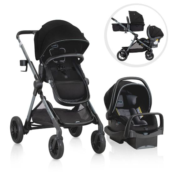 Picture of Pivot Xpand Modular Travel System with LiteMax Infant Car Seat with Anti-Rebound Bar (Ayrshire Black)