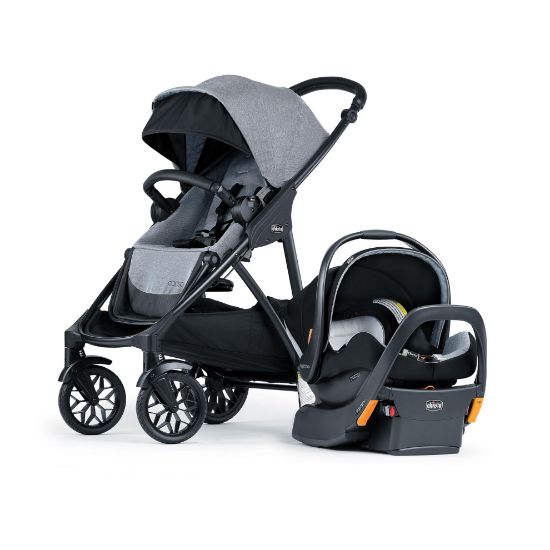Picture of Chicco Corso LE ClearTex Modular Travel System, Corso LE Modular Stroller with KeyFit Max ClearTex Infant Car Seat and Base, Canyon/Grey
