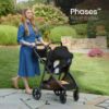 Picture of Britax Phases Travel System with Arbor Infant Car Seat, StayTight Base, & Parent Organizer; Car Seat and Stroller Combo with DuoConnect; 6-in-1 Stroller Includes Pramette Mode Raven Black