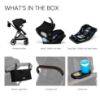 Picture of Britax Phases Travel System with Arbor Infant Car Seat, StayTight Base, & Parent Organizer; Car Seat and Stroller Combo with DuoConnect; 6-in-1 Stroller Includes Pramette Mode Raven Black