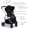 Picture of Britax Willow Grove SC Baby Travel System, Infant Car Seat and Stroller Combo with Alpine Base, ClickTight Technology, SafeWash, Pindot Onyx
