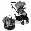 Picture of Britax Willow Brook Travel System, Car Seat Stroller Combo With Willow Infant Car Seat, Aspen Base, and Brook Stroller; ClickTight Technology, RightSize System and 4 Ways to Ride - Graphite Glacier