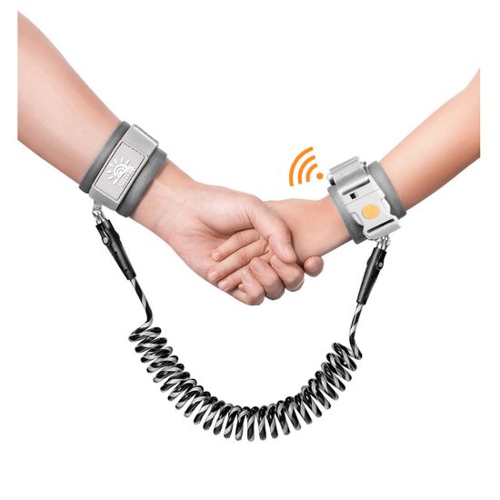 Picture of WSZCML Anti Lost Wrist Link,Toddler Harness Walking Leash with Induction Lock,Reflective Child Wrist Leashes for Baby,6.56ft Kids Leash for Supermarket Mall Airport Amusement Park Zoo Travel Black