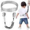 Picture of Accmor Toddler Waist Leash Belt, Reflective Baby Anti Lost Wrist Link, Kids Walking Harnesses Children Wristband Tether Leashes with Lock for Boys Girls Ages 1-4 to Outdoor Travel (Black)