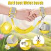Picture of Toddlers Leash + Anti Lost Wrist Link Child Kids Safety Harness Kids Walking Wristband Assistant Strap Belt for Boys Pink Christmas Gift (Yellow)