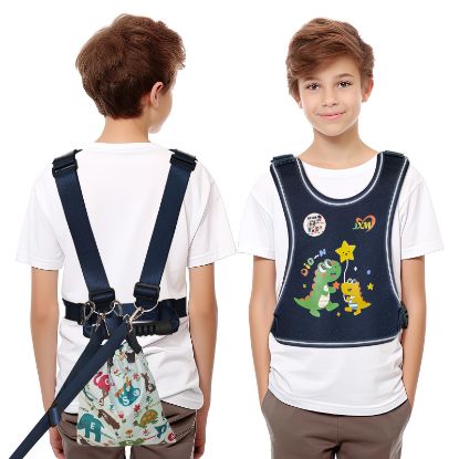 Picture of Safety Walking Harness for Big Kids 6-12, Anti-Elopement Vest Harness for Autism Special Needs ADHD, Reflective Leash with Handle for Autistic, Active Children, Adjustable Tether for Travel and Crowds