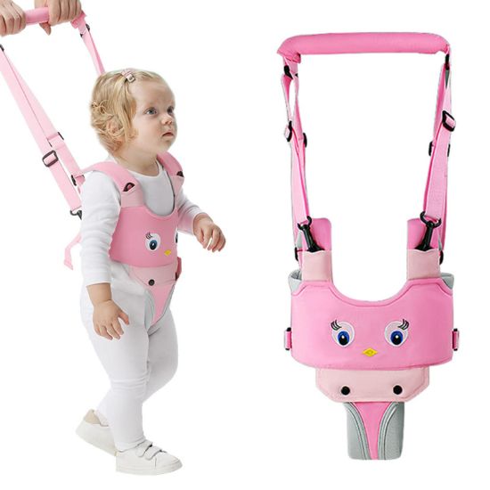 Picture of IULONEE Baby Walker, Handheld Kids Toddler Walking Harness Helper Assistant Protective Belt Child Activity Walker Adjustable Standing Up Walking Learning Helper for Toddler 7-24 Month (Pink)