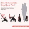 Picture of INFANS Ultra-Compact Fold Airplane Ready Travel Stroller, One-Hand Gravity Fold Near Flat Recline Seat, Foldable Toddler Stroller for Infant 6-36 Month