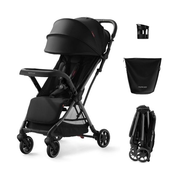 Picture of Momcozy ClickGo Lightweight Stroller, Compact Travel Stroller for Airplane with One-Click Fold, Baby Strollers and Toddler Stroller with Large Canopy for Kids from 0 Months, Extendable UPF50+ Canopy