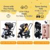 Picture of SPWVIP Double Stroller,Sit-Stand Lightweight Travel Folding Stroller for Toddler with Standing Platform,5-Point Harness,Canopy,Kids Tray,Storage