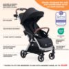 Picture of Babideal Lightweight Travel Stroller for Baby, Self-Folding Toddler Stroller with Large Canopy, Full-Reclining Seat, Cup Holder Included - Newborn to 50lbs.