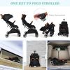 Picture of INFANS Lightweight Baby Stroller, Compact Infant with One-Hand Fold, Travel Stroller for Airplane with Cup Holder, Canopy 5-Point Harness Foot Cover for 6-36 Month