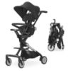 Picture of Evolur Velo Rider Travel Stroller - Compact, Lightweight Umbrella Stroller for Toddlers 6-36 Months, One-Hand Fold, Footrest, Rear Platform, 5-Point Harness, Portable & Travel-Friendly