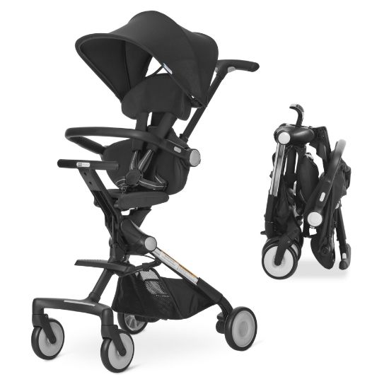 Picture of Evolur Velo Rider Travel Stroller - Compact, Lightweight Umbrella Stroller for Toddlers 6-36 Months, One-Hand Fold, Footrest, Rear Platform, 5-Point Harness, Portable & Travel-Friendly