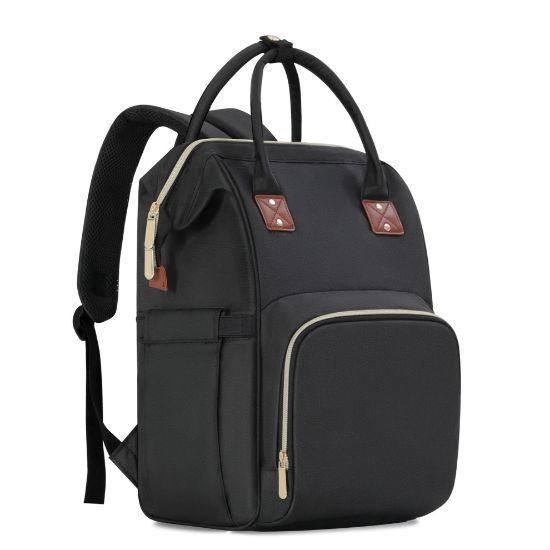 Picture of Femuar Diaper Bag Backpack Multifunction Maternity Nappy Baby Bag for Girls & Boys Large Capacity Travel Diaper Bags Dark Black