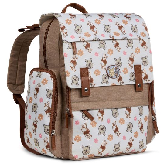 Picture of Disney Diaper Bag Backpack with Changing Pad Winnie the Pooh - 16 Nylon Baby Bag for Parents, Insulated Bottle Holders, Multiple Storage Pockets