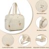 Picture of Small Diaper Bag Tote, Crossbody Diaper Bag Mini Purse with 7 Pockets, Travel Baby Bag for Boys & Girls, 2 Bottle Pocket, Off White