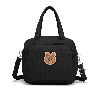 Picture of Small Diaper Bag Tote, Crossbody Diaper Bag Mini Purse with 8 Pockets, Travel Baby Bag for boys & Girls, 2 Insulated Pockets, Black