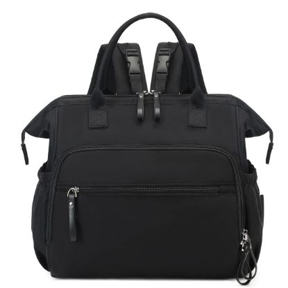 Picture of LORADI Large Diaper Bag Tote, 14 Pockets Stylish Baby Bag with Stroller Clips and 3 Insulated Pockets, Baby Shower Essentials(Black, Large)