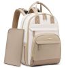 Picture of LOVEVOOK Diaper Bag Backpack, Baby Bag with Changing Pad, Large Diaper Backpack Boy Girl, Waterproof Baby Registry Bag for Mom Dad with Stroller Buckles, Beige-khaki