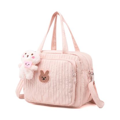 Picture of Lushandy Baby Diaper Bag Tote, Mom Bag Crossbody Diaper Bags Baby Travel Bags for Girl Paaleras Para Bebe (Pink, Small)