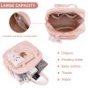 Picture of Lushandy Baby Diaper Bag Tote, Mom Bag Crossbody Diaper Bags Baby Travel Bags for Girl Paaleras Para Bebe (Pink, Small)