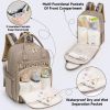 Picture of Tealari Diaper Bag Backpack,Stylish Baby Diaper Bag,Waterproof Travel Diaper Backpacks Baby Bags with Changing Pad,Stroller Straps,Insulated Pockets (Khaki)