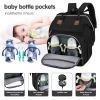 Picture of DERJUNSTAR Baby Diaper Bag Backpack, Diaper Changing Station, Baby Bags for Boys Girls,Waterproof Changing Pad,USB Charging Port,Pacifier Case, Sunshade and Toy Bar,