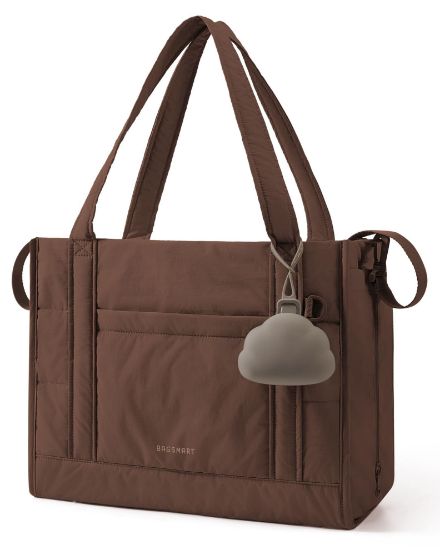 Picture of BAGSMART Diaper Bag Tote Puffer Tote Bag Lightweight Baby Bag with Insulated Pockets, Pacifier Case Stylish Multifunctional Hospital Bag for Labor and Delivery,Travel,Work