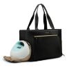 Picture of mommore Breast Pump Bag Diaper Tote Bag with 15 Inch Laptop Sleeve Fit Most Breast Pumps Like Medela, Spectra S1,S2, Evenflo