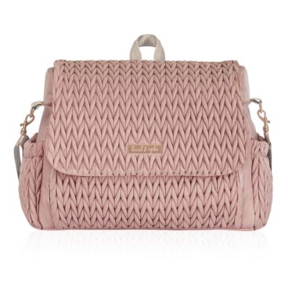 Picture of Hannah & Sophia Belle Convertible Baby Diaper Backpack & Bag in Pink Polyester with Classic Style