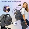 Picture of RUVALINO Diaper Bag Backpack, Multifunction Travel Pack Maternity Baby Changing Bags, Large Capacity, Waterproof, Dark Gray