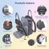 Picture of RUVALINO Diaper Bag Backpack, Multifunction Travel Pack Maternity Baby Changing Bags, Large Capacity, Waterproof, Dark Gray