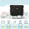 Picture of Pritent Diaper Bag Tote for Working Mom, Large Travel Diaper Tote for Mom and Dad with 14 Inch Laptop Sleeve, Mommy Maternity Travel Baby Bag for Boys and Girls, Black