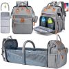 Picture of KABAQOO Diaper Bag Backpack with Detachable Changing Station, Large Capacity Baby Diaper Bags for Boys & Girls, Baby Registry Search Stuff & Shower Gifts, Newborn Essentials Must Haves, Grey