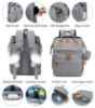 Picture of KABAQOO Diaper Bag Backpack with Detachable Changing Station, Large Capacity Baby Diaper Bags for Boys & Girls, Baby Registry Search Stuff & Shower Gifts, Newborn Essentials Must Haves, Grey