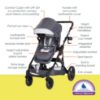 Picture of Baby Trend Morph Single to Double Modular Stroller Travel System with EZ-Lift Plus Infant Car Seat, Dash Grey