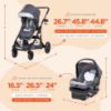 Picture of Baby Trend Morph Single to Double Modular Stroller Travel System with EZ-Lift Plus Infant Car Seat, Dash Grey